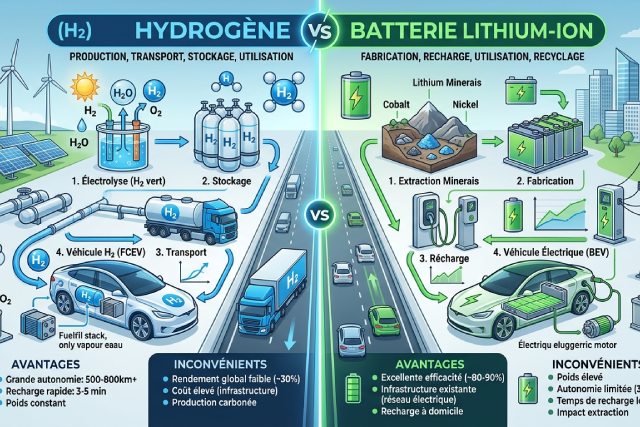 Hydrogène vs batterie: quel futur pour les véhicules propres ?
