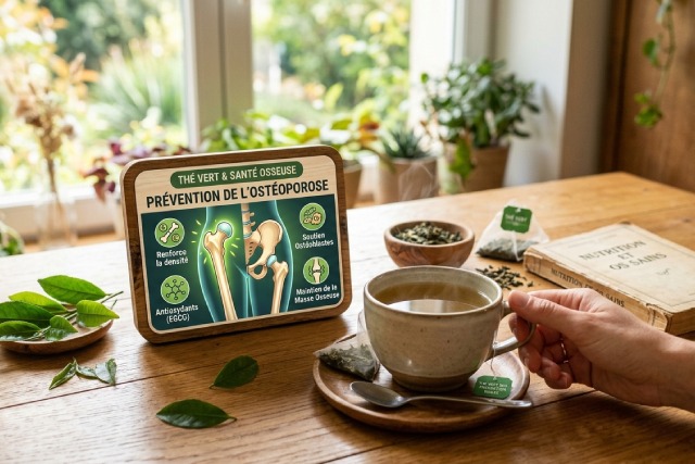 Thé vert : l&rsquo;allié méconnu pour renforcer vos os et combattre l&rsquo;ostéoporose